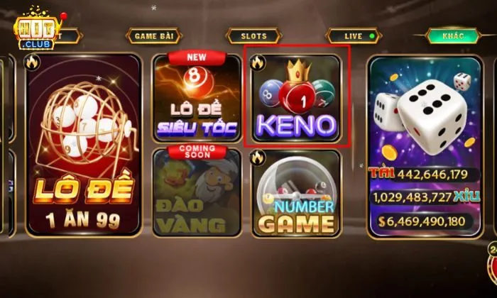 Keno Hitclub Các bước tham gia chơi Keno Hitclub chi tiết