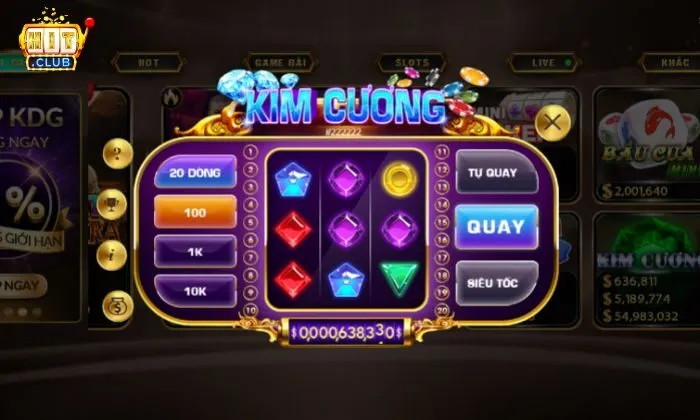 Kim Cương Hitclub Mục tiêu chính của người chơi là thu thập kim cương