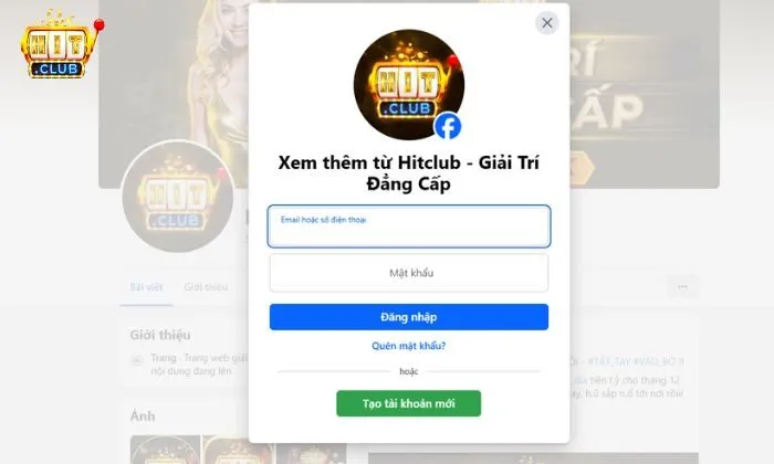 Liên hệ Hitclub Liên hệ Hitclub qua ứng dụng Facebook tiện lợi, không mất phí