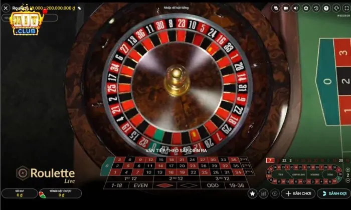 Live casino Hitclub Roulette tại cổng game Live Casino Hitclub