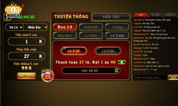Lô đề 1 ăn 900 Hitclub Lô đề truyền thống tại cổng game Hitclub