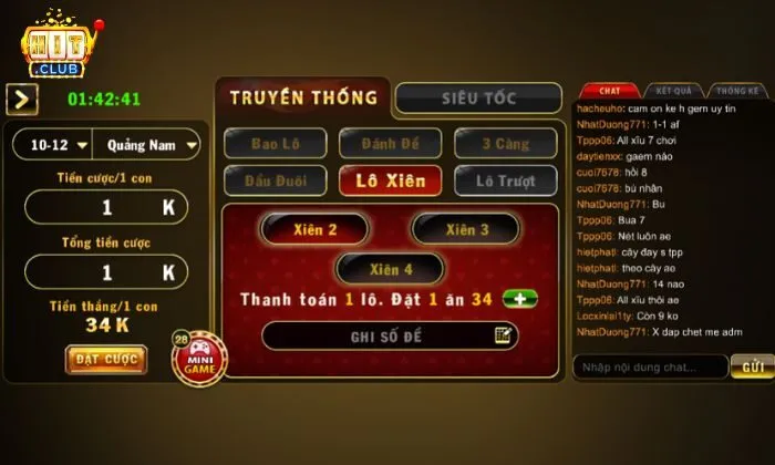 Lô đề 1 ăn 900 Hitclub Lô xiên Hitclub dễ chơi, dễ trúng
