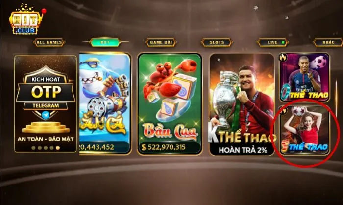 S thể thao Hitclub Truy cập sảnh S Thể Thao Hitclub và chọn kênh thể thao phù hợpTruy cập sảnh S Thể Thao Hitclub và chọn kênh thể thao phù hợp