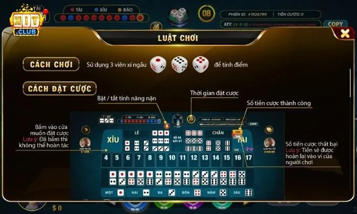 Cách chơi Sicbo Hitclub dễ hiểu nhất