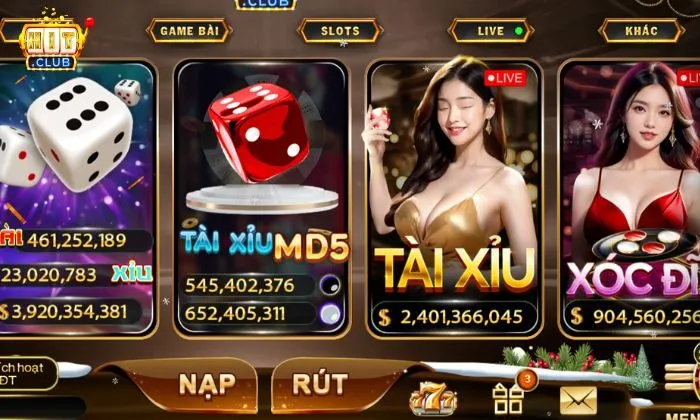Tải app Hitclub Thiết kế giao diện Hitcub tinh tế, chuyên nghiệp